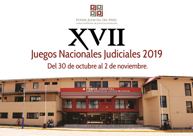 Huaraz:  XVII Juegos Nacionales Judiciales se realizarán del 30 de octubre al 2 de noviembre