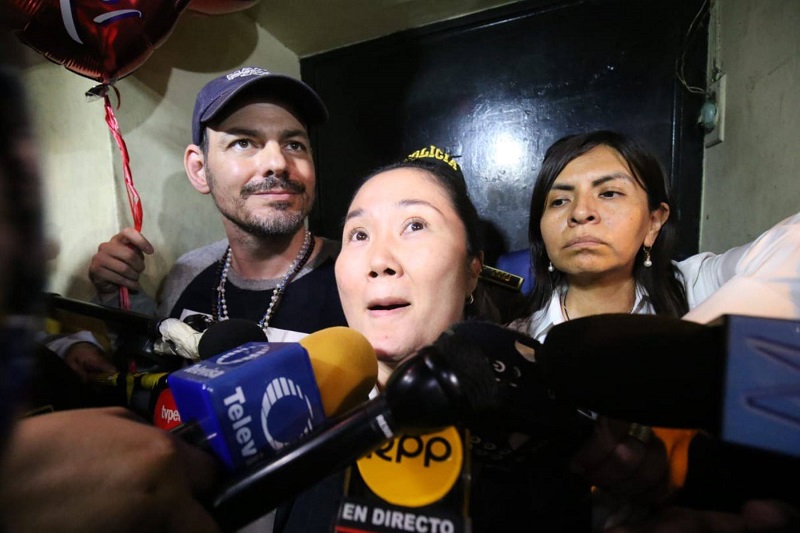 Keiko Fujimori abandonó anoche el penal anexo de Mujeres de Chorrillos
