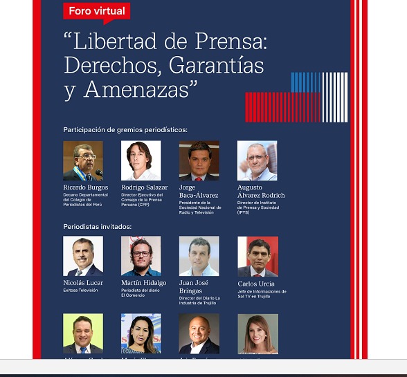 Foro virtual “La Libertad de Prensa: Derechos, Garantías y Amenazas”