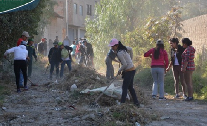 Huaylas: municipio y pobladores realizan jornada de limpieza en Llacta