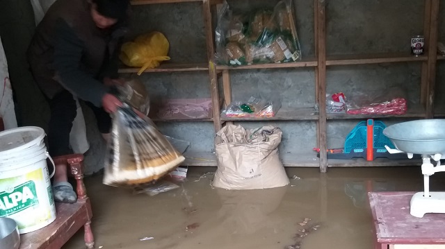 Áncash: lluvias torrenciales afectaron ocho viviendas en la provincia de Pomabamba