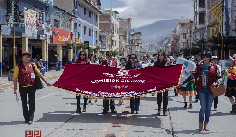 Corte de Justicia de Áncash participó en marcha contra la trata de personas