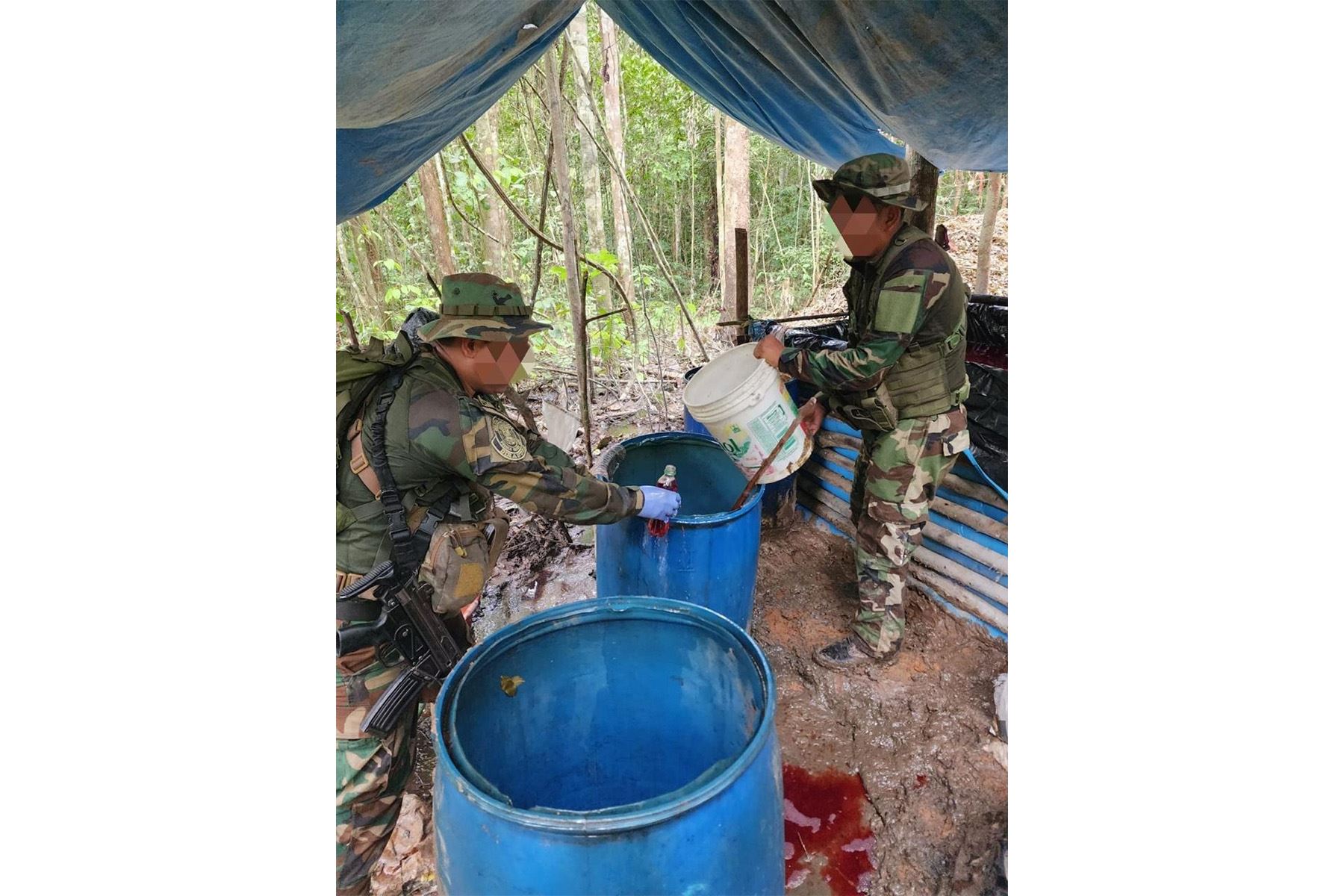 Marina de Guerra y PNP desarticulan laboratorio de droga