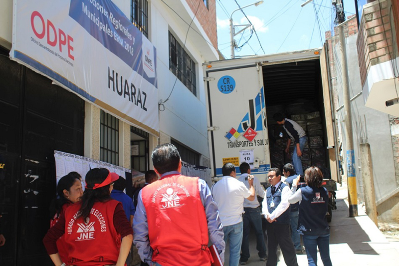 Material electoral para comicios del 7 de octubre llegó a la ODPE Huaraz