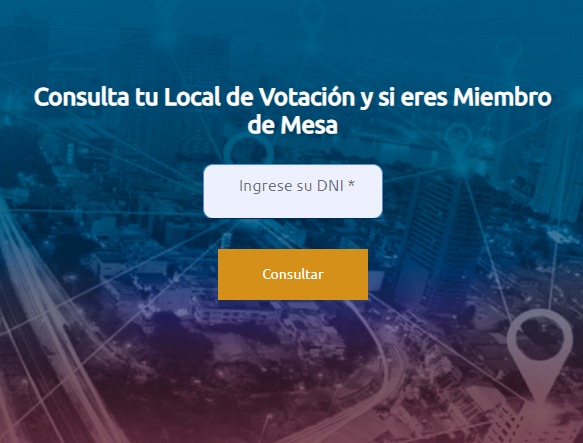 Sepa aquí cuál es su local de votación y si es miembro de mesa
