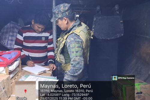 Marina de Guerra interviene materiales usados en la minería ilegal en el río Amazonas