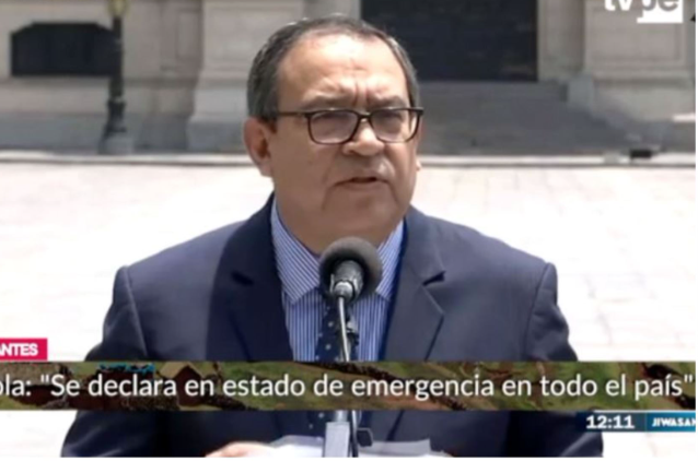 Hace unos minutos: Gobierno declara estado de emergencia nacional por 30 días     