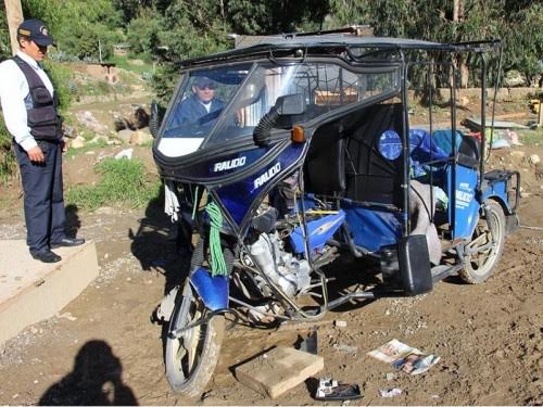 Agentes de serenazgo y policiales hallaron mototaxi desmantelado en Huaraz