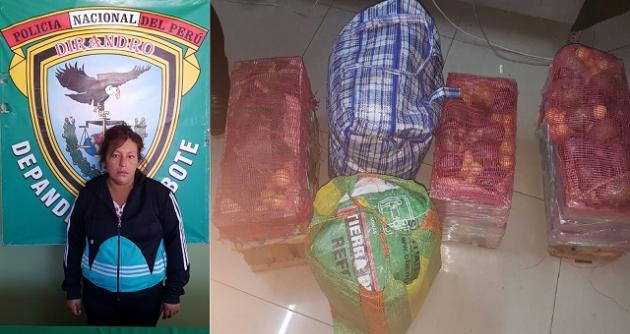 Cayó mujer con 40 kilos de marihuana en vía Santa-Chuquicara 