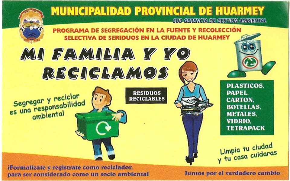 Huarmey: Impulsan campaña sobre la correcta selección de la basura