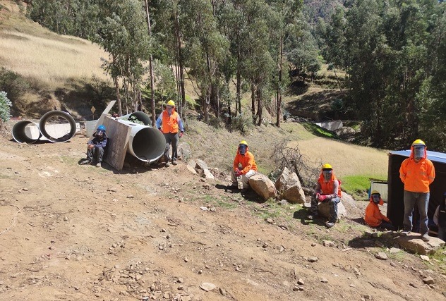 Municipalidad Distrital de Lucma reinició obra de asfaltado pese a inmovilización social