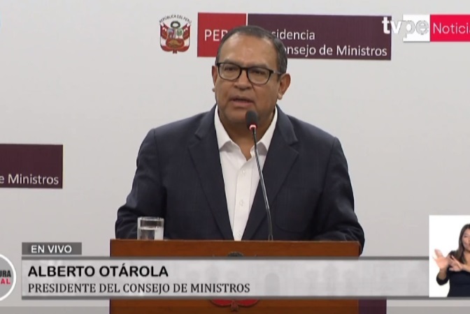 Otárola: “He presentado mi renuncia al cargo para darle tranquilidad a la presidenta Boluarte”