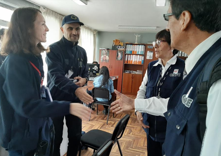 Observadores de la Unión Europea llegan a la sede de la Odpe Huaraz