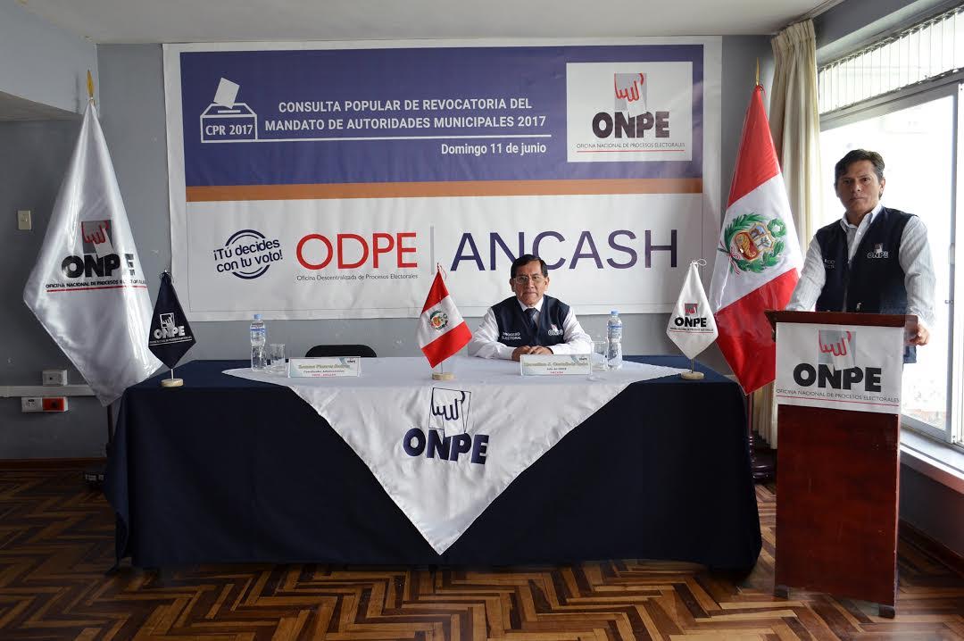 ONPE garantiza transparencia de Consulta Popular de Revocatoria en Áncash