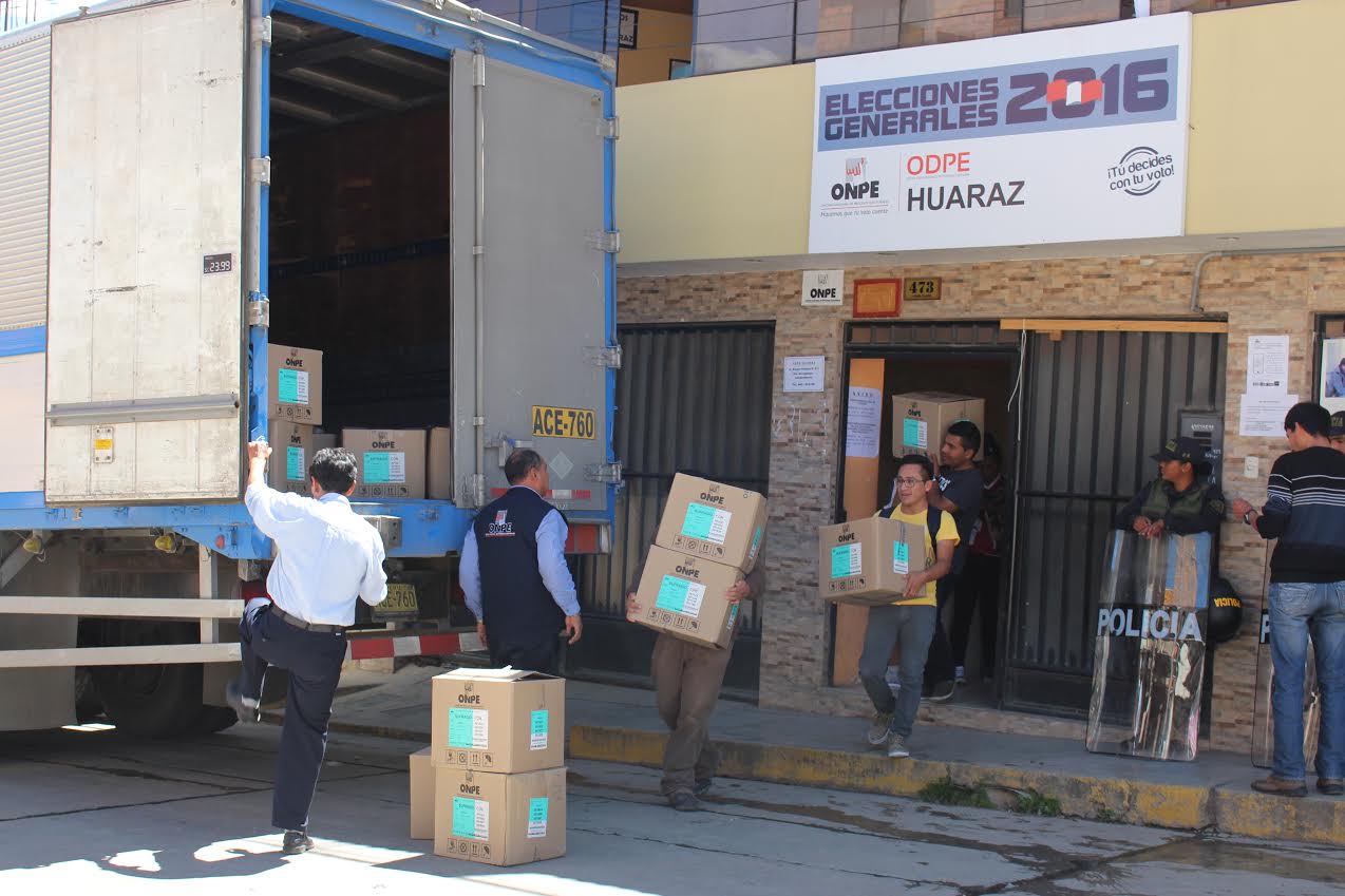 ODPE Huaraz envía restos electorales a la ONPE en Lima
