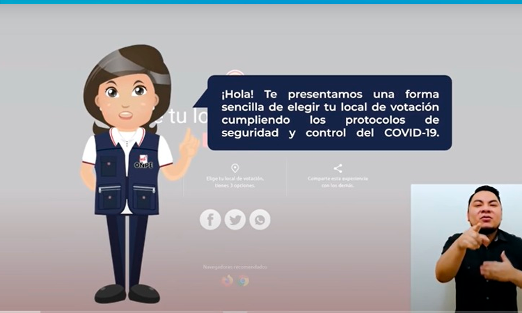 Personas pueden elegir su local de votación desde una computadora o dispositivos móviles 