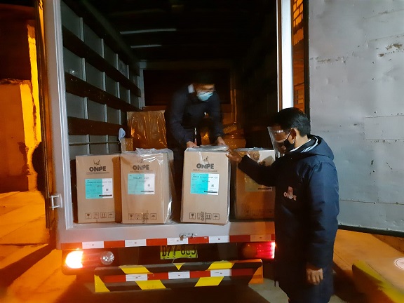 ODPE Recuay recibe material electoral para la jornada de capacitación del 30 de mayo