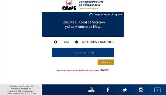 Habilitan módulo para verificar si eres miembros de mesa en Consulta Popular de Revocatoria 2021