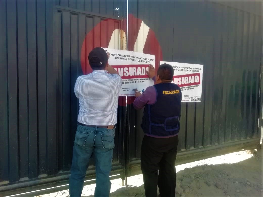 Municipio de Huaraz clausuró terminales de transporte terrestre informal 