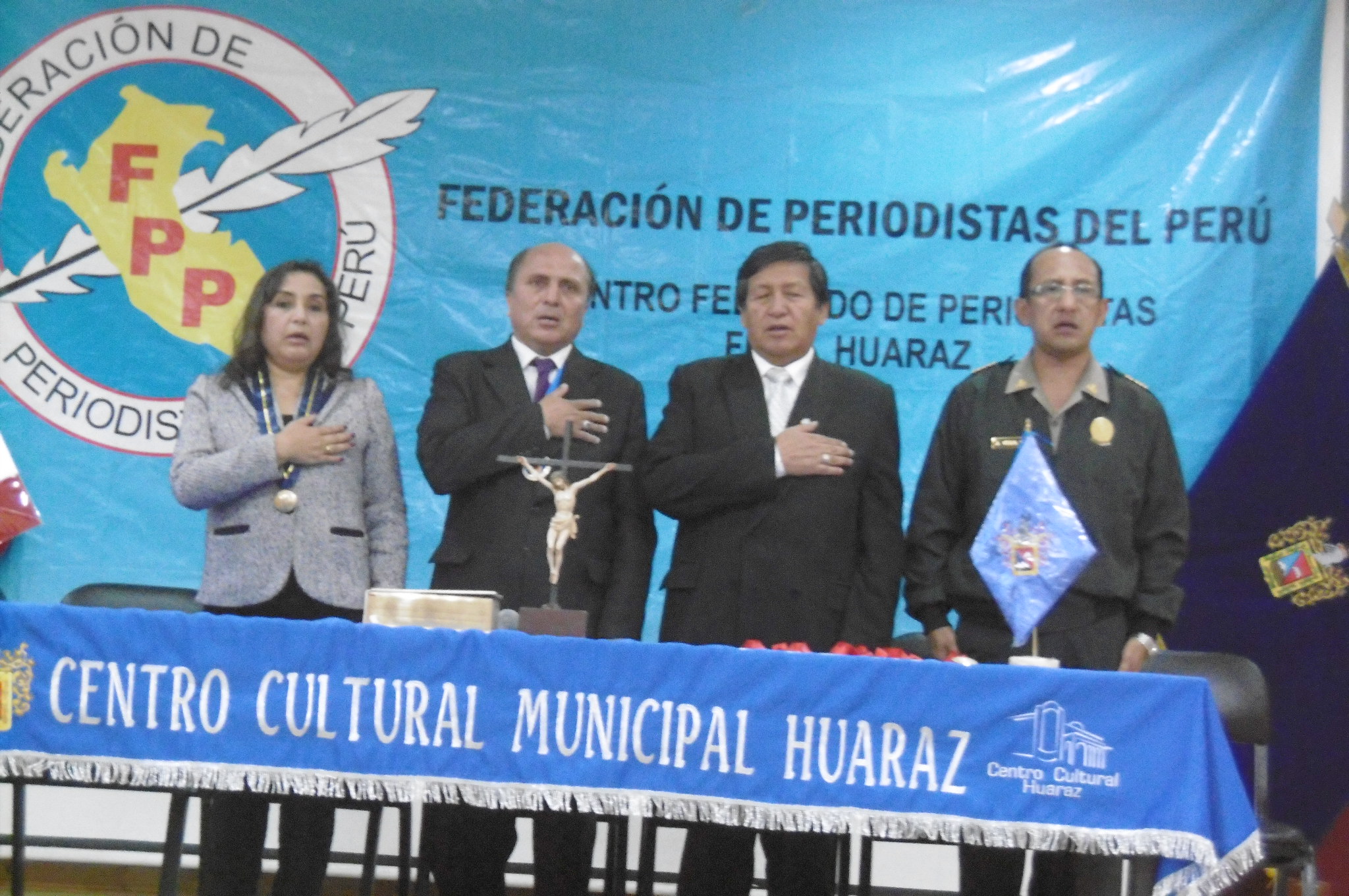Joel Gómez juró como presidente del Centro Federado de Periodistas de Ancash