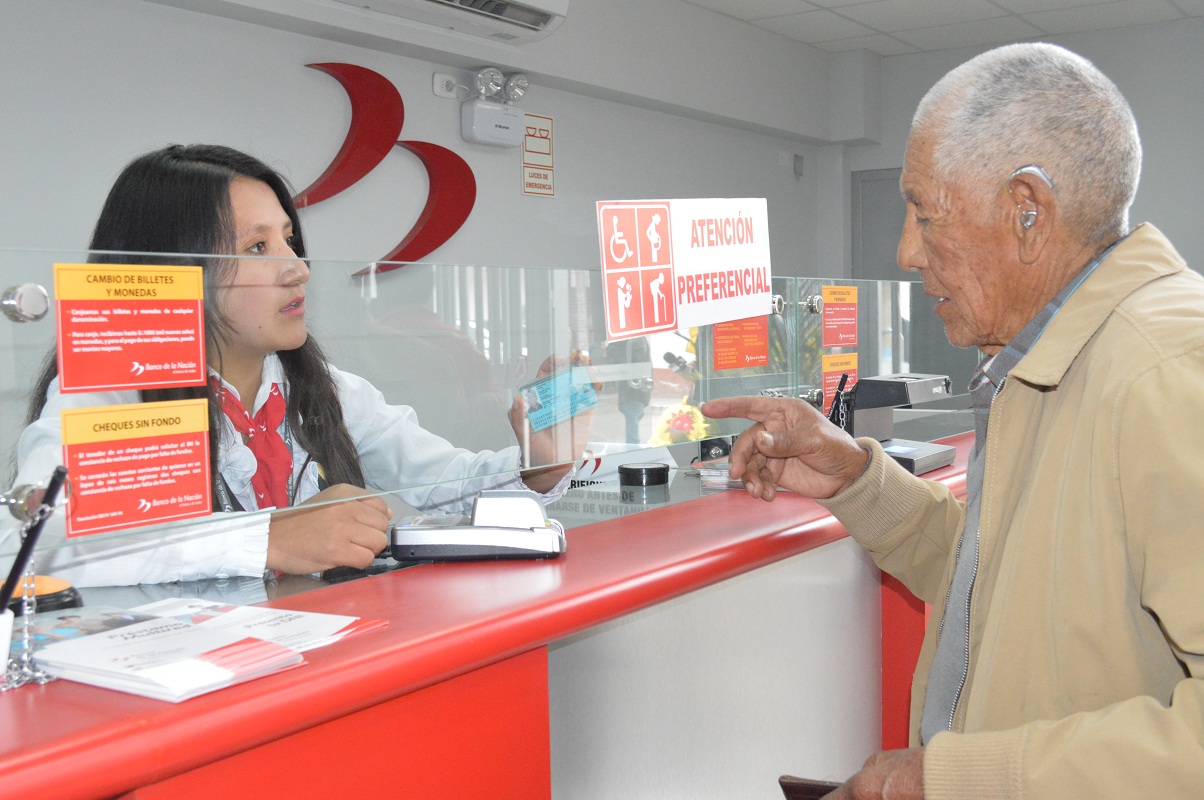 Banco de la Nación pagará pensiones del mes de octubre desde hoy