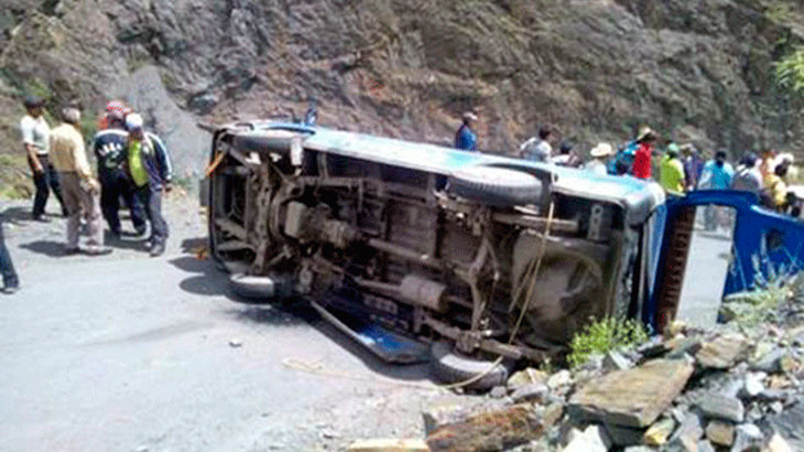 Lista de heridos de accidente de tránsito de empresa "Vía Express" en Pallasca