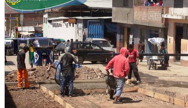 Caraz: municipalidad realiza pavimentado de tramo de transitada avenida  