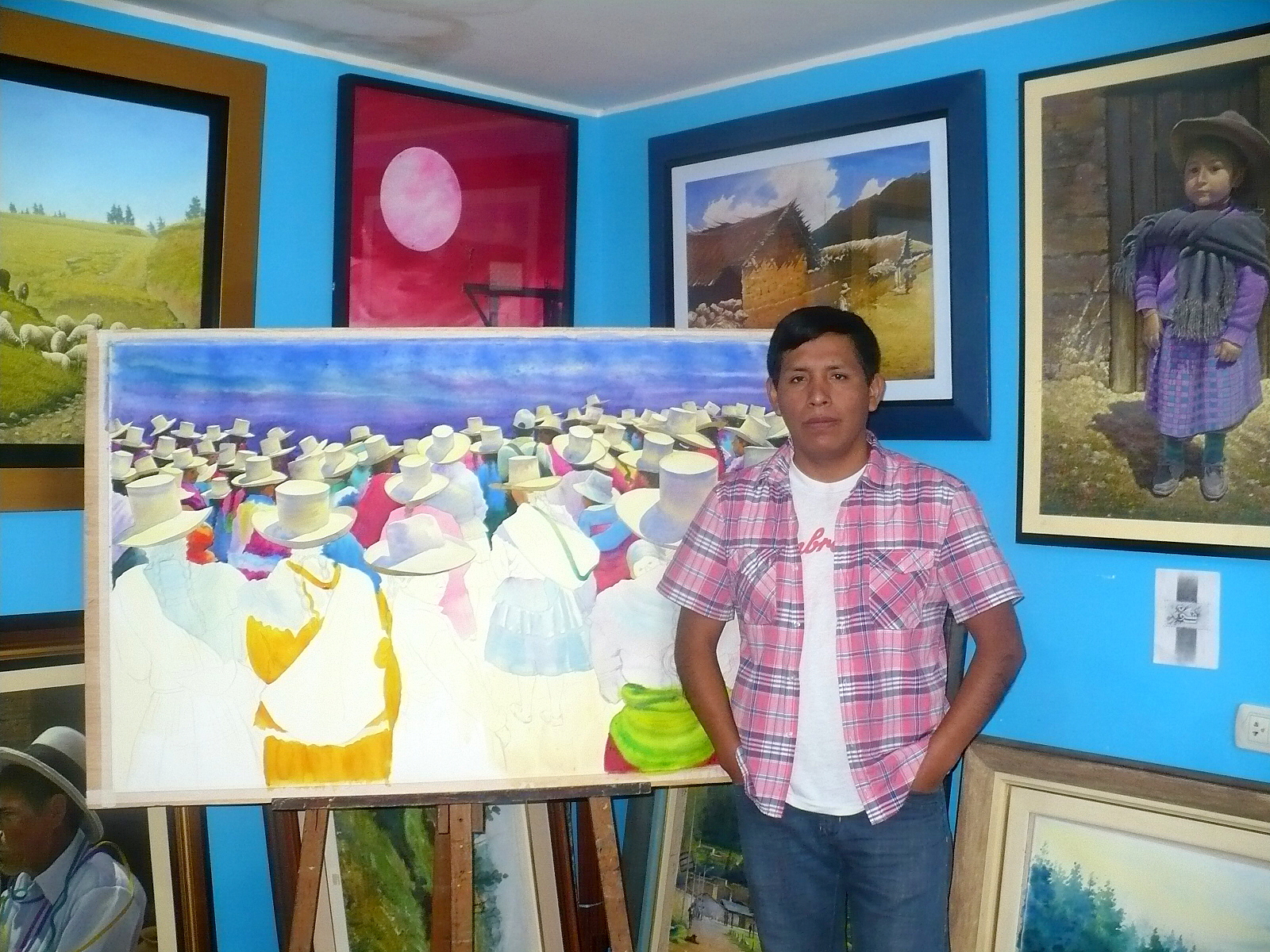 Pintor huaracino Aquiles Rondán inaugura nueva muestra de acuarelas