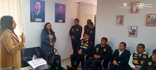 Huaraz: Módulo de Protección de la CSJAN capacitó a los miembros de la Divincri