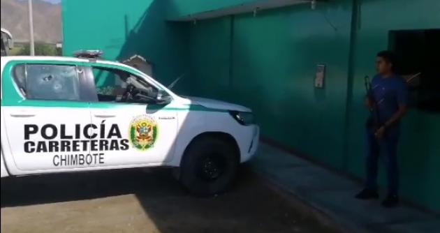 Áncash: dos policías heridos en violenta balacera con asaltantes en la vía Santa-Chuquicara