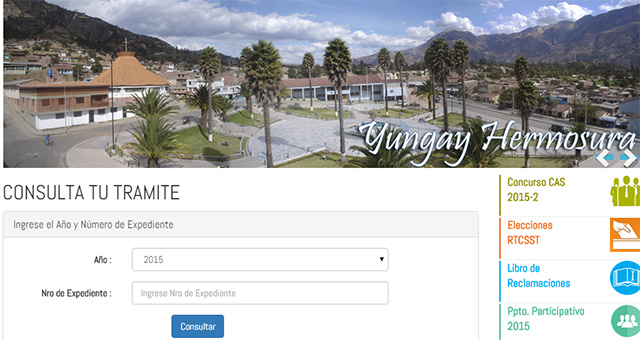 Yungay: implementan sistema electrónico para consultas de trámite documentario