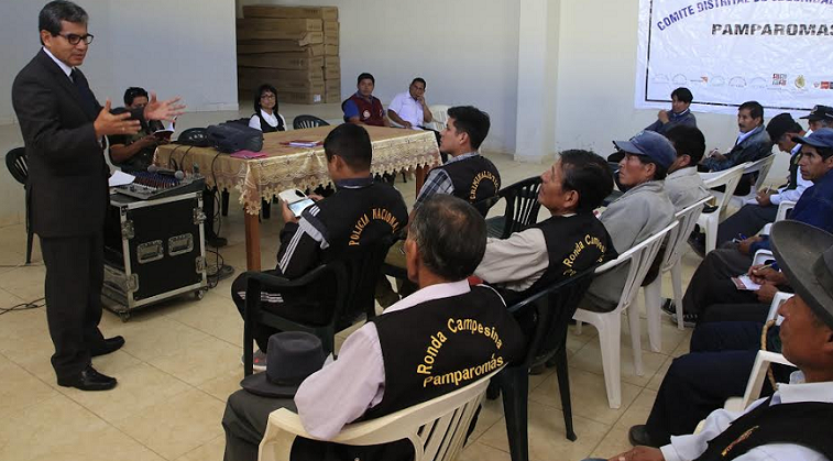 Pamparomás: presidente de Corte del Santa participó en conversatorio con ronderos
