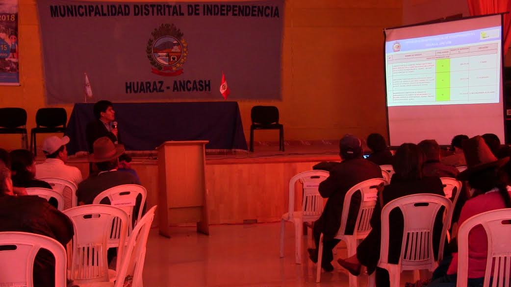 Alcalde de Independencia rindió cuentas de obras del presupuesto participativo en periodo 2015-2017