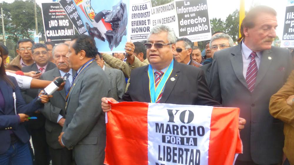 Periodistas en Lima marcharon para exigir libertad de prensa