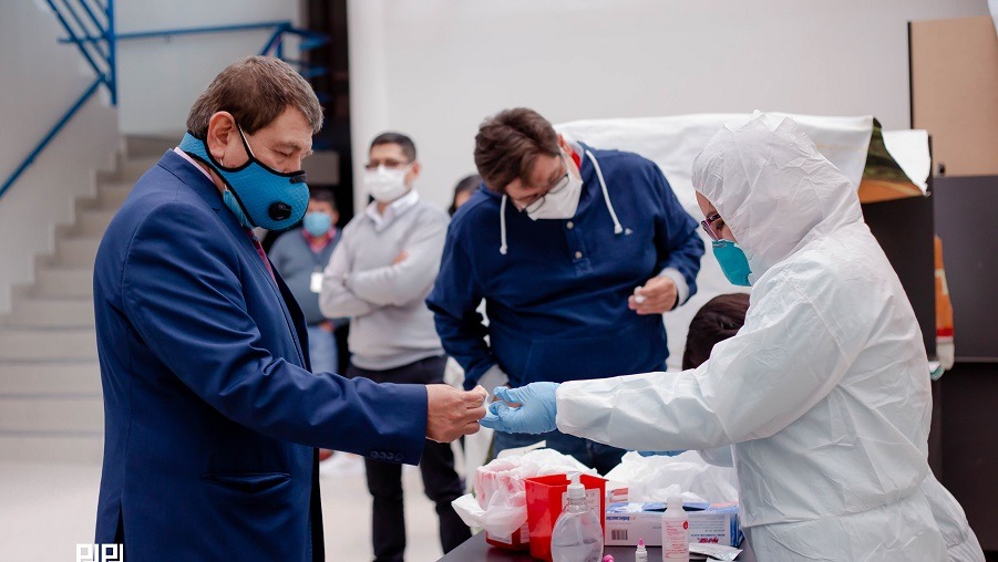 Trabajadores de sede central de la Corte de Áncash pasaron pruebas serológicas para covid-19