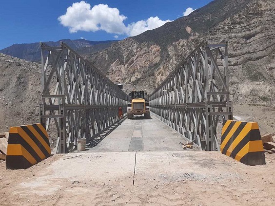 MTC instaló nueva estructura modular en el puente Suchimán en Sihuas