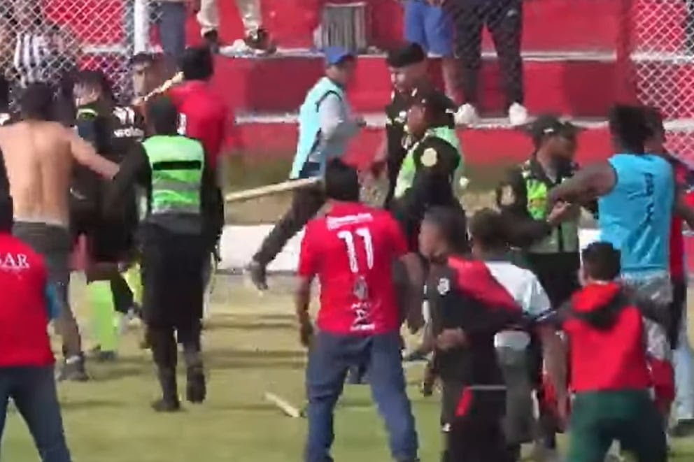 Áncash: registran batalla campal durante partido de la Copa Perú en Recuay