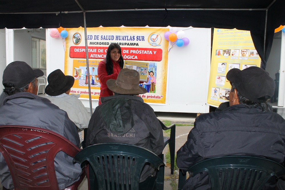 Ancianos de Huarupampa se beneficiaron con despistaje de cáncer de próstata
