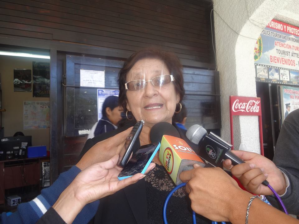 Regidora de la Municipalidad de Huaraz de acuerdo con la erradicación de los captadores