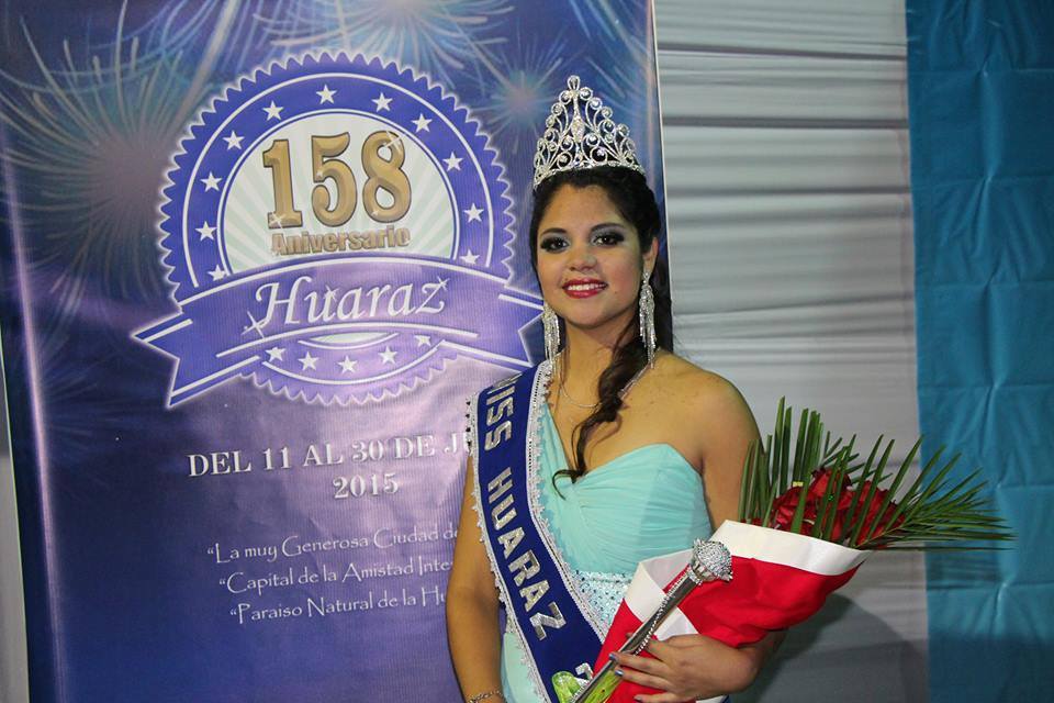 Ximena Alzamora Morales se coronó como la flamante Miss Huaraz 2015