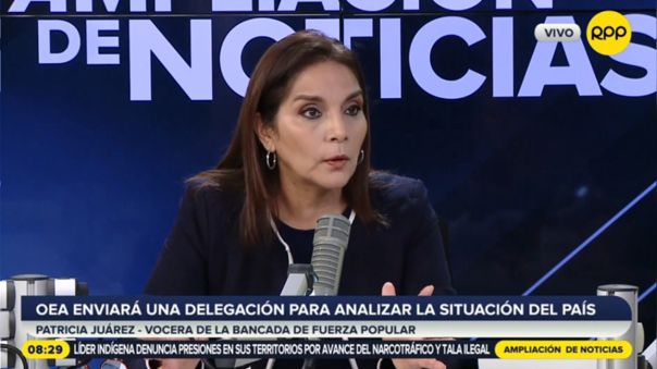 Patricia Juárez: Comunicación enviada por el Poder Ejecutivo a la OEA "no es del todo cierta" 