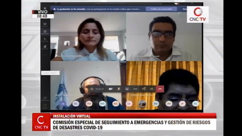 En sesiones virtuales se instalaron hoy dos comisiones de trabajo del Congreso