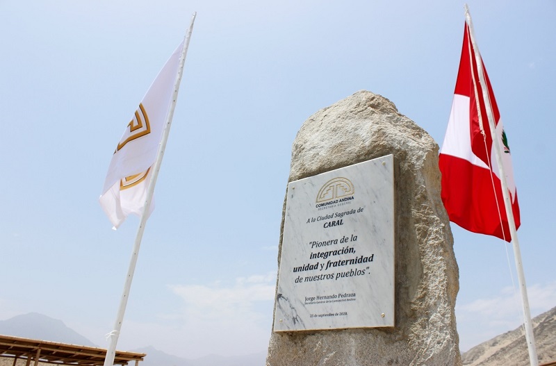 Nombran a Caral símbolo de la integración de la Comunidad Andina