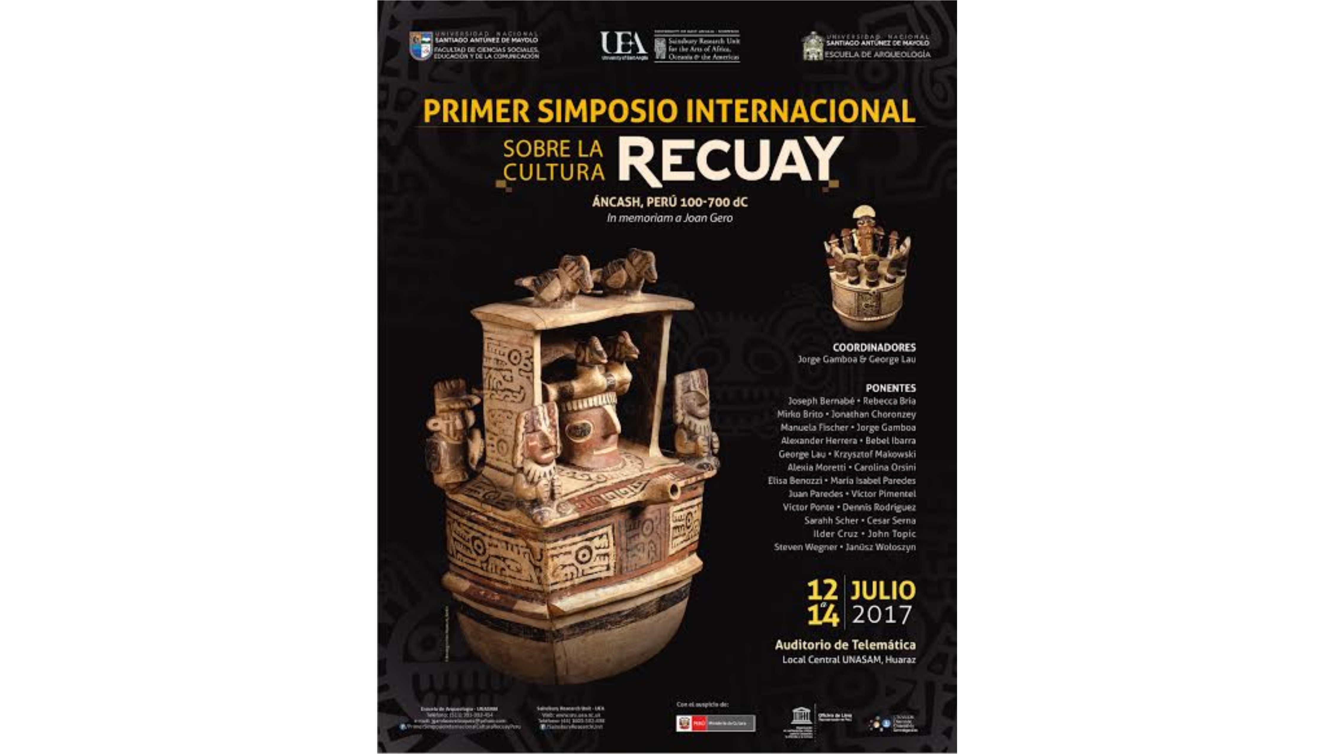 Huaraz:  Universidad de East Anglia realizará simposio  sobre la cultura Recuay