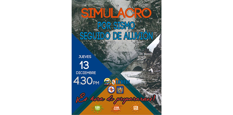 Áncash: Simulacro de sismo en diciembre para fiestas de fin de año seguras