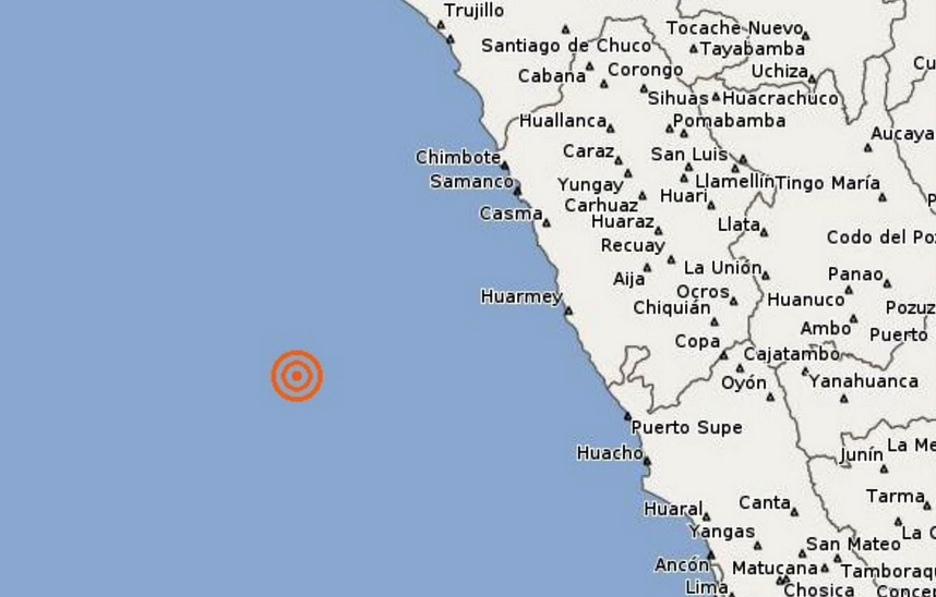 Huarmey: sismo de regular intensidad se registró esta mañana, reportó el IGP
