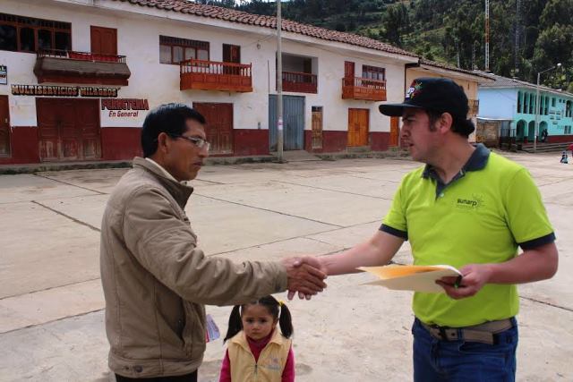 Sunarp brindará mañana asesoramiento gratuito a pobladores de Ocros