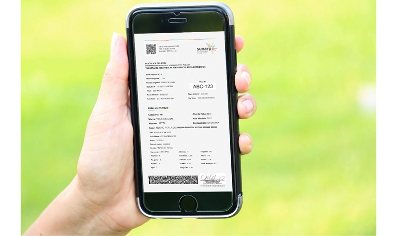Sunarp emitirá Tarjeta de Identificación Vehicular Electrónica