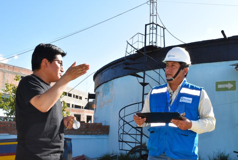 Huaraz: Sunass fiscaliza limpieza y desinfección de 14 reservorios de agua potable