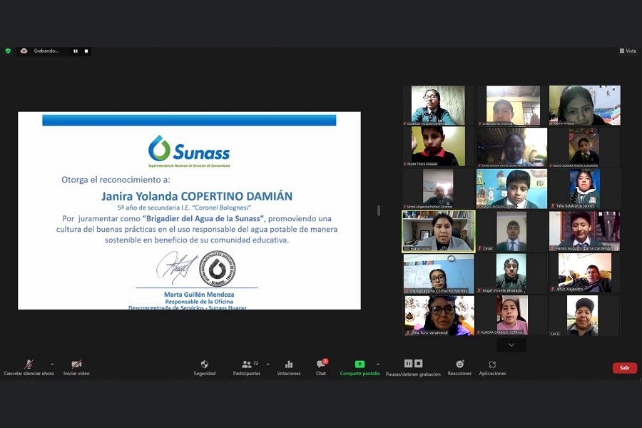 Escolares ancashinos juraron como brigadieres del agua